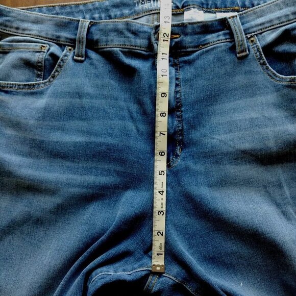 Time And Tru Jeans 20 High Rise Curvy Stretch Straight Casual - Picture 8 of 16
